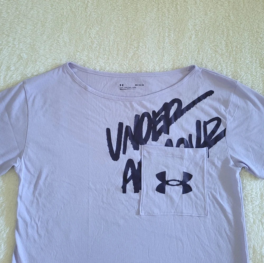 Under Armour Oversized Lavender Graphic Tee👕 - NWT - Picture 7 of 12